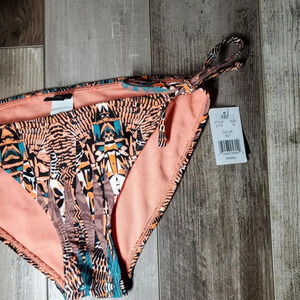 NWT Ninety Six Degrees Multi Color Animal Print Swim Bottoms Bikini Bottoms Sz M